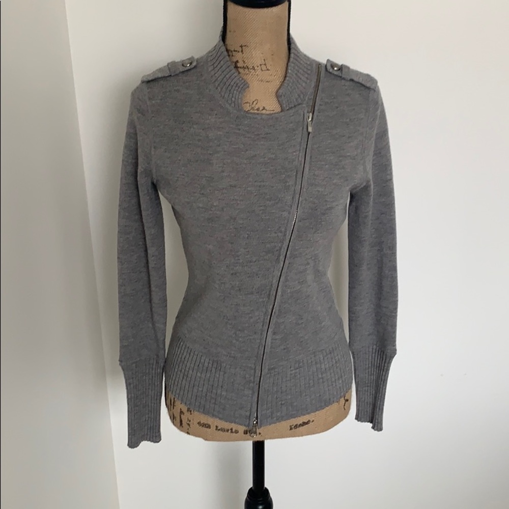 Banana republic asymmetrical zip sweater